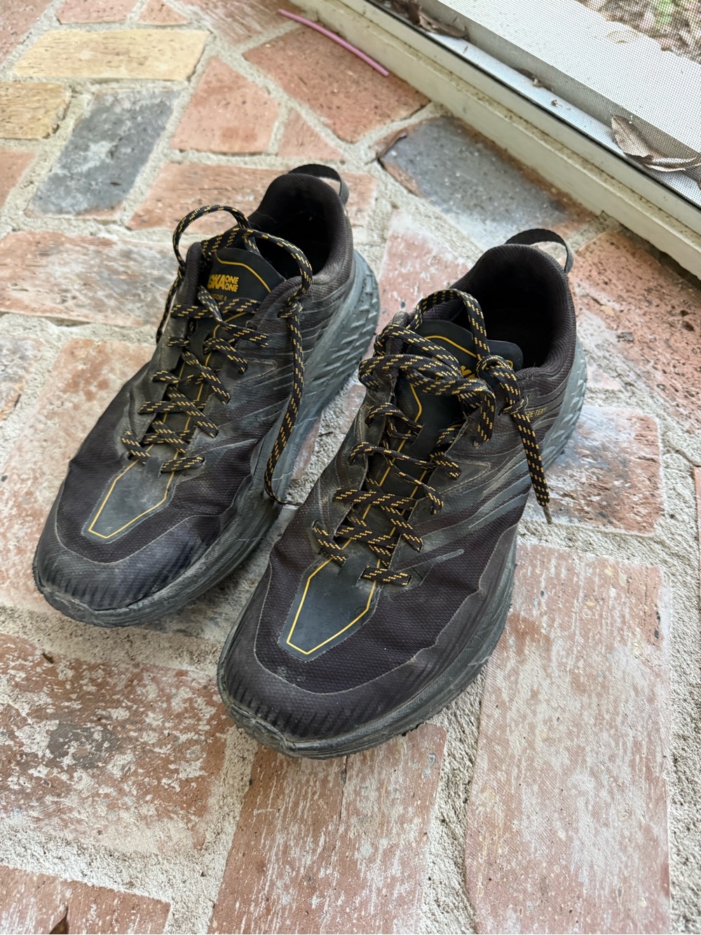 Hoka One One speedgoat Sneakers with Yellow Accents